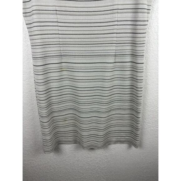 Misook‎ Womens Dress Size Large Black White Striped Sleeveless Career MINOR FLAW - Picture 4 of 11